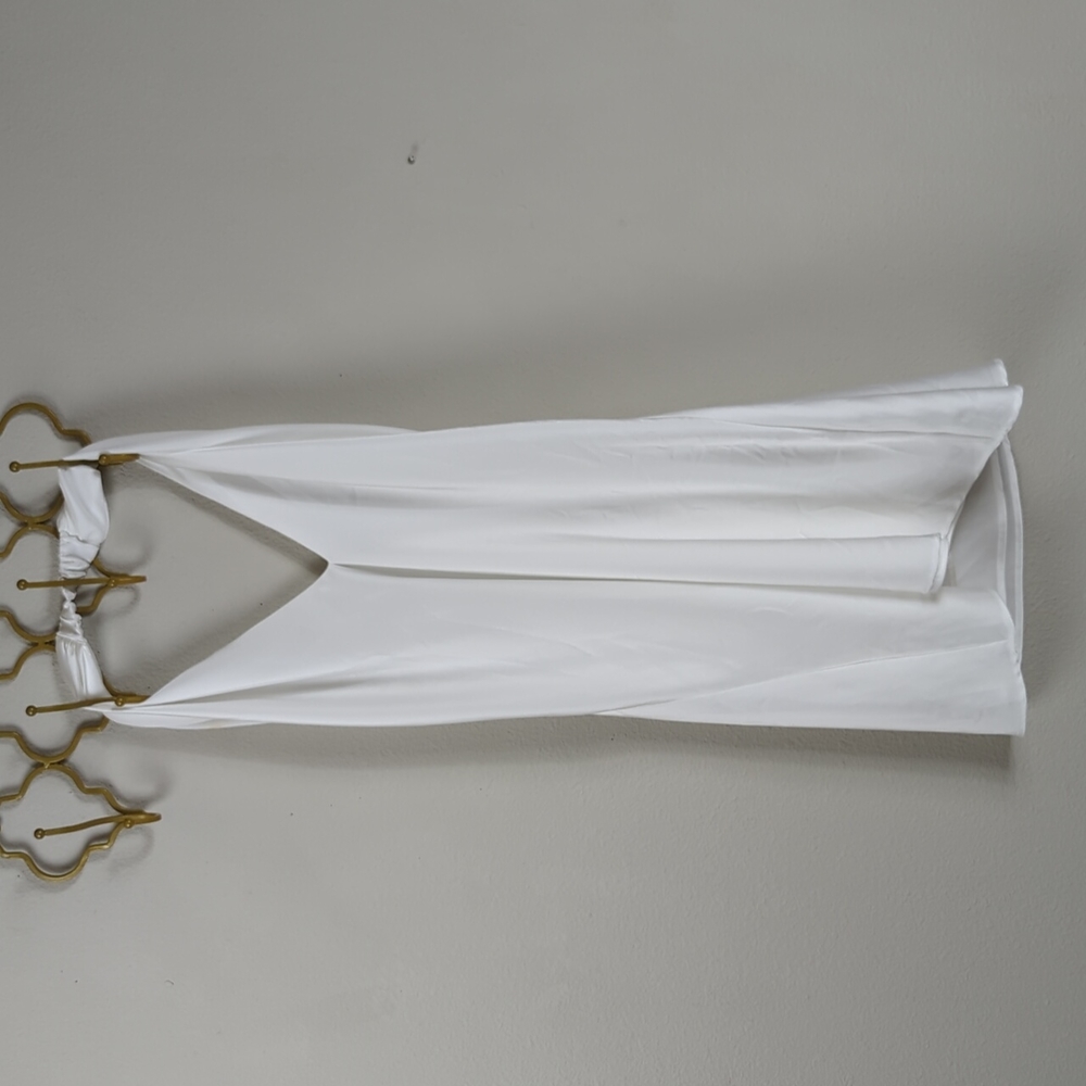 Show Me Your MuMu White Satin Halter Mini Dress - Picture 4 of 14
